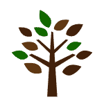 brown and green tree icon